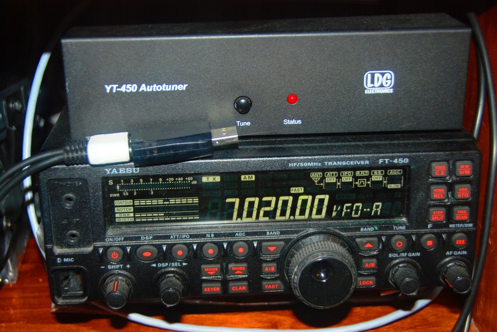 Yaesu FT-450 DSP AT + LDG Yt-450 + Digi_modem +CAT