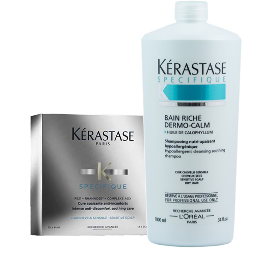 KERASTASE DERMO CALM KĄPIEL WZBOGACONA 1L AMPUŁKI