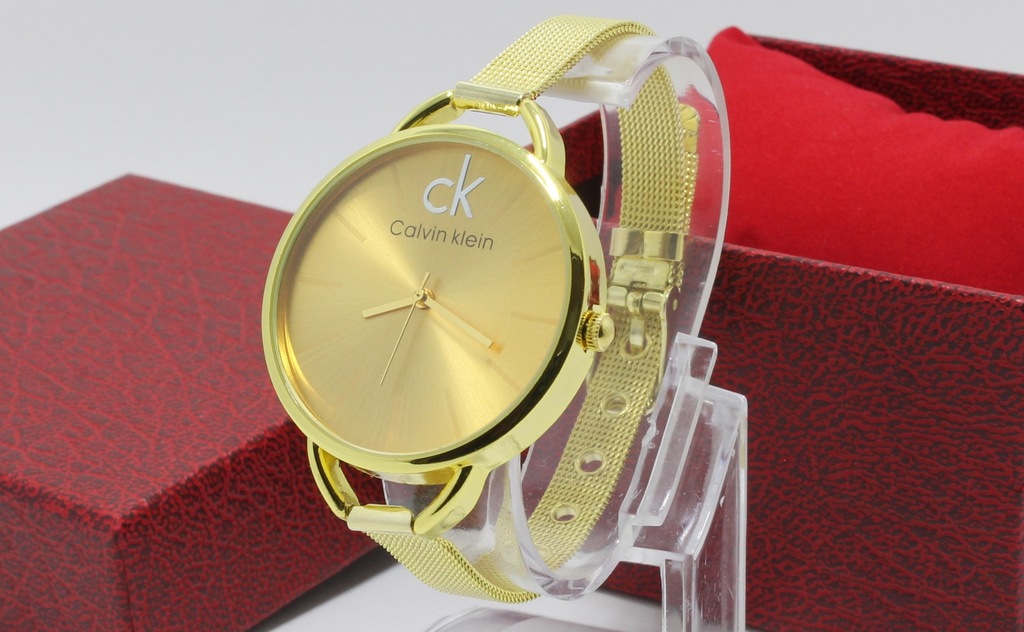 Zegarek Calvin Klein złoty nietuzinkowy kunsztowny