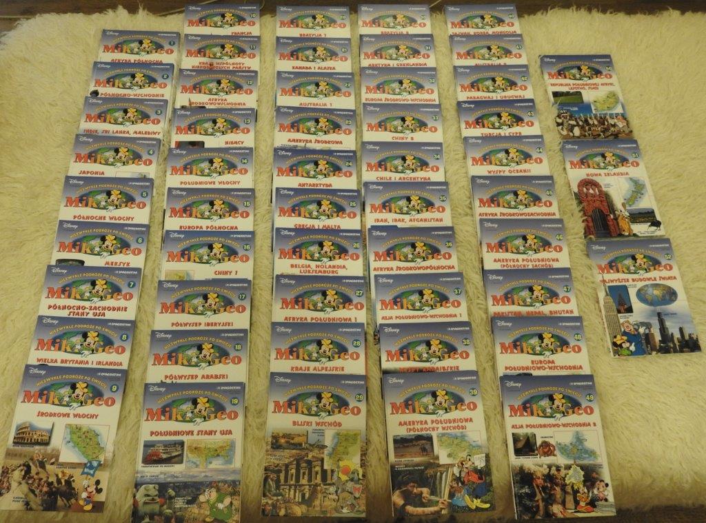 52 TOMY KOMPLET MIKI GEO ŚWIAT jak nowe