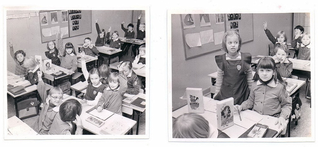 ŁÓDŹ __ Szkoła Podstawowa 160 = FOTO x2 lata 70-te