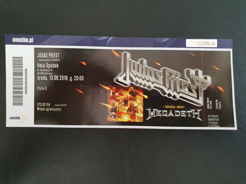 Bilet na koncert Judas Priest i Megadeth