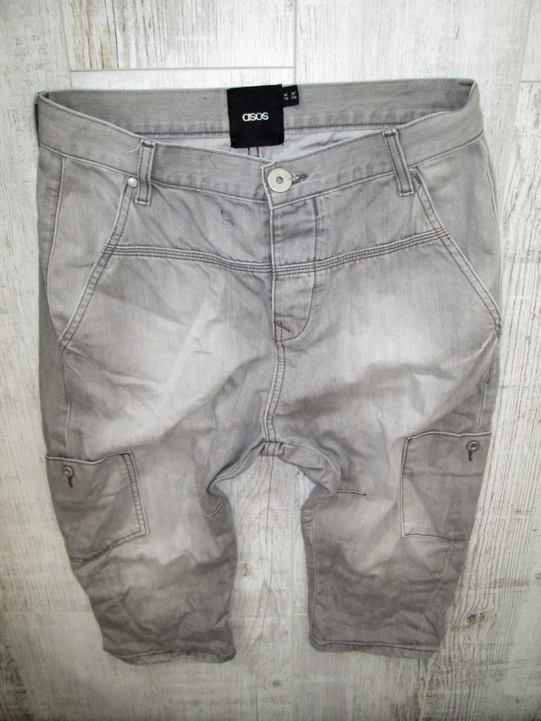 ASOS jeans spodenki BERMUDY BAGGY szorty W30
