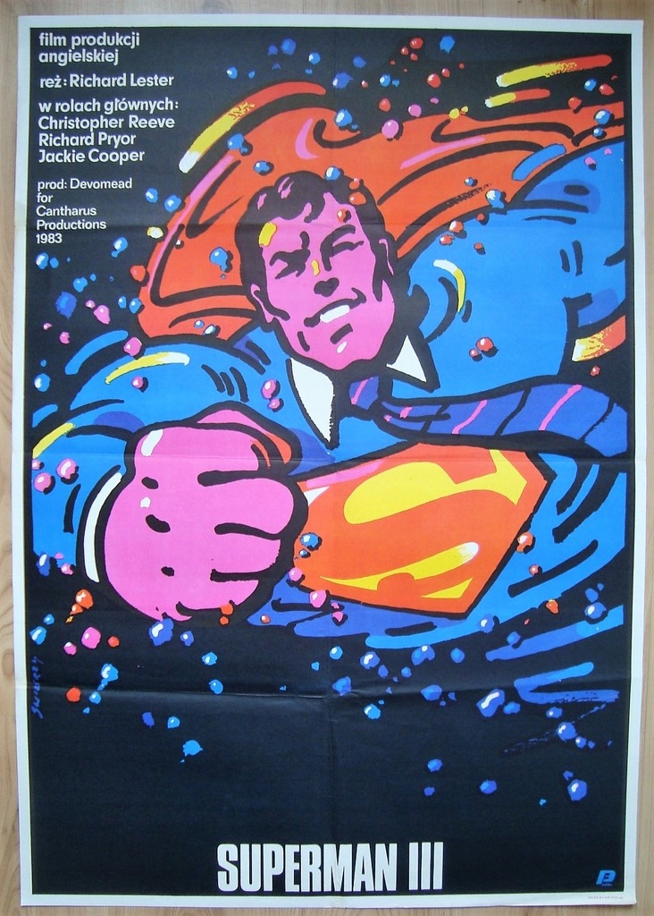 SUPERMAN III Świerzy '85 oryginalny plakat filmowy