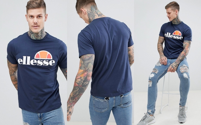 B17G012 T-SHIRT LOGO KRÓTKI RĘKAW ELLESSE L