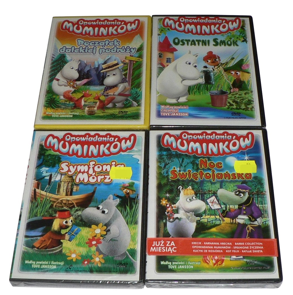 DVD - Opowiadania Muminków x [ 4 DVD ] -- FOLIA !