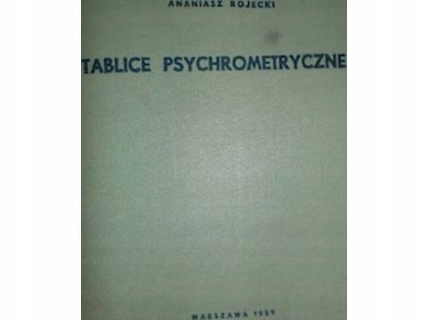 Tablice psychrometryczne - Ananiasz Rojecki