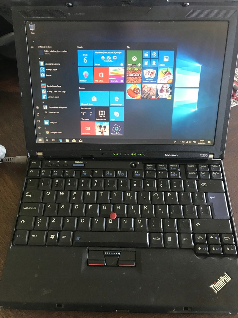 Laptop 12 cali Lenovo ThinkPad X200 Windows 10