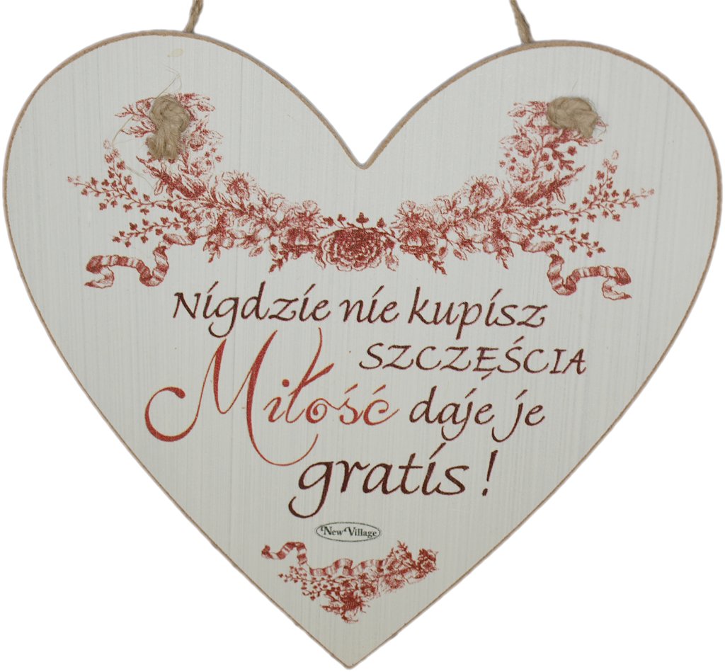zawieszka NIE kupisz SZCZĘŚCIA miłość daje je ...