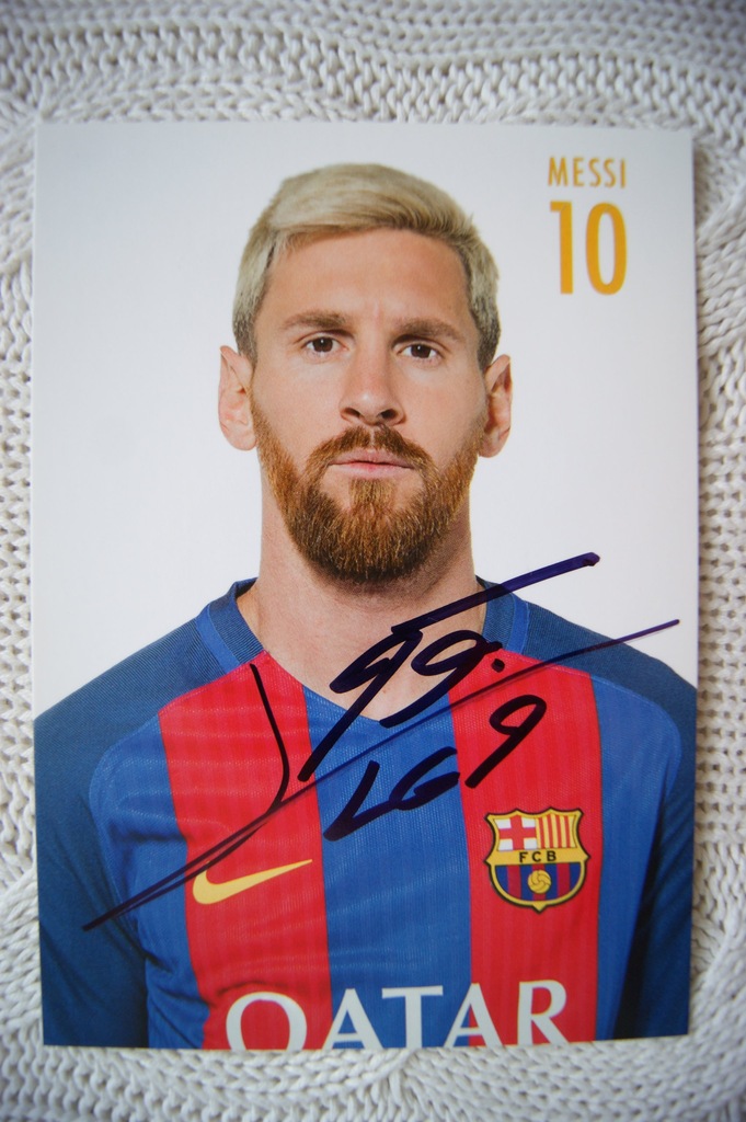 Lionel Messi - ORYGINALNY autograf