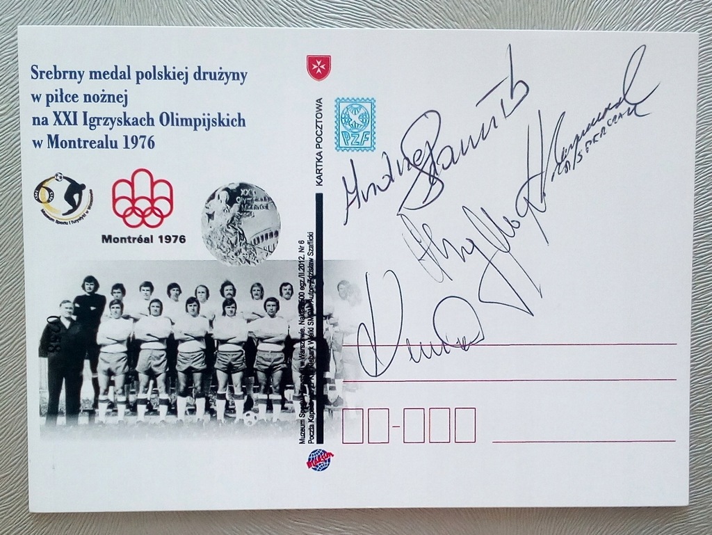 Igrzyska Olimpijskie 1976 piłka nożna - autografy