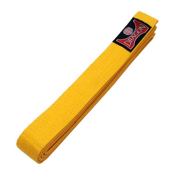 Taekwondo Biały Pas Z żółtą Belką Pas do kimona żółty, dł. 300 cm, Karate, Taekwondo - 7089700152