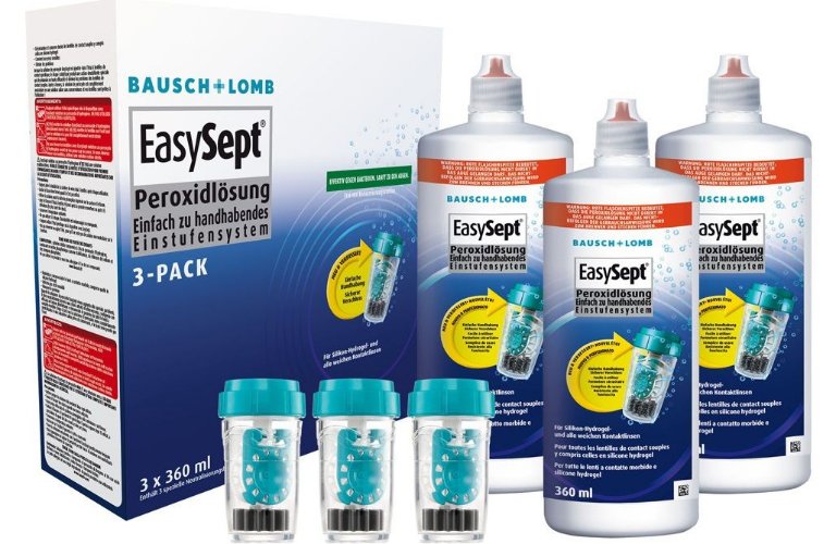 EasySept płyn do soczewek 3x360ml + 3 pojemniki
