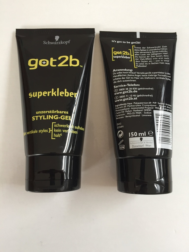 Schwarzkopf got2b Superkleber Guma z Niemiec DE - 7271282971 ...