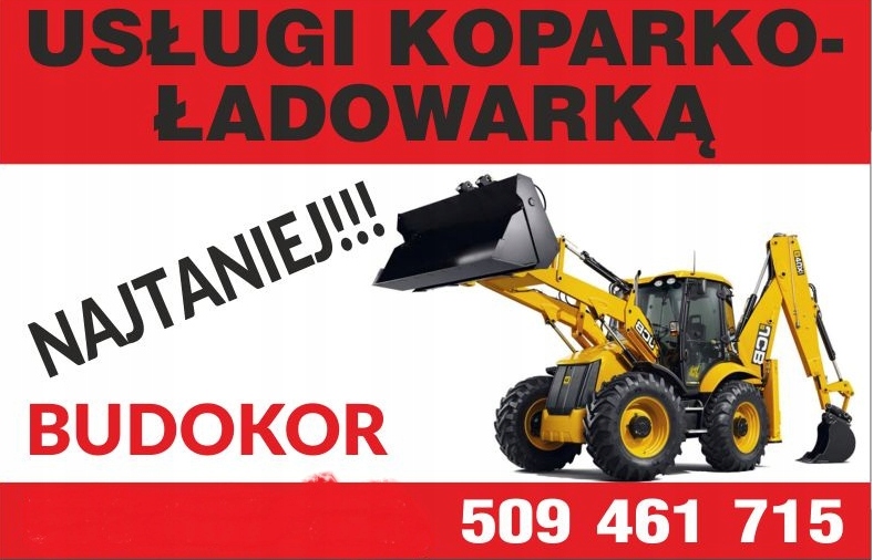 BUDOKOR TANI WYNAJEM KOPARKI ŁADOWARKI