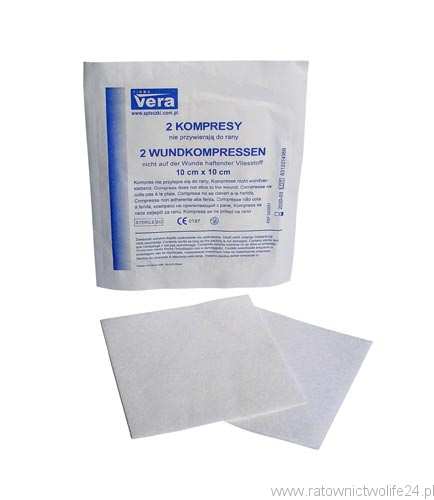 Kompres na rany 10 x 10 cm sterylny  flizelina