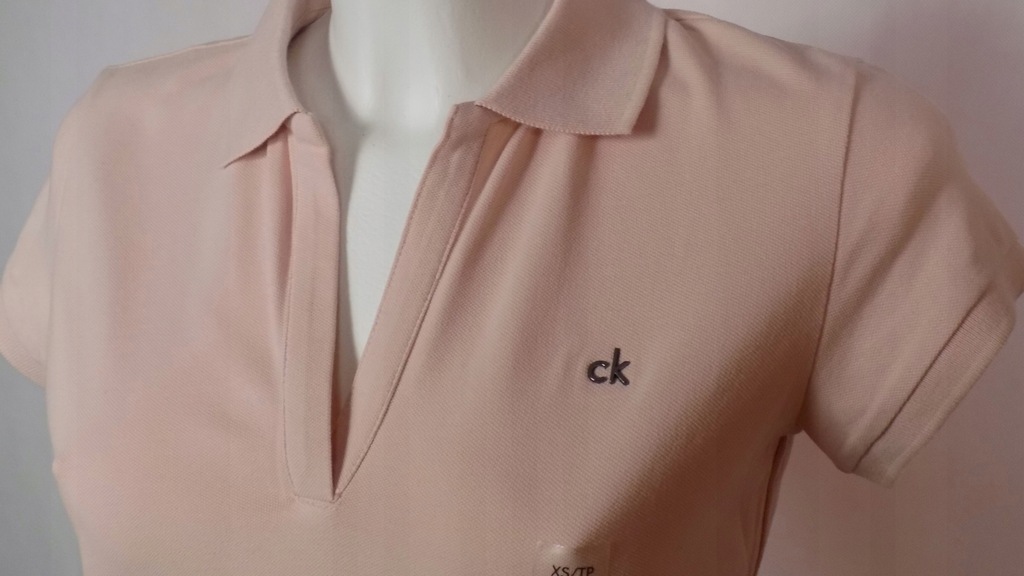 Calvin Klein Polo Koszulka Damska Różowa USA XS