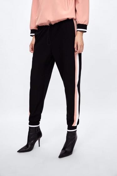 ZARA SPODNIE JOGGERY Z LAMPASAMI XS aukcja do 12!