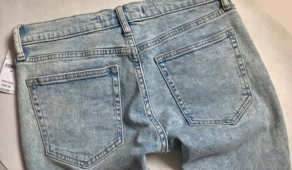 GAP spodnie jeans acid boyfriend haftowane S/M 7/8 - 7503599360 ...