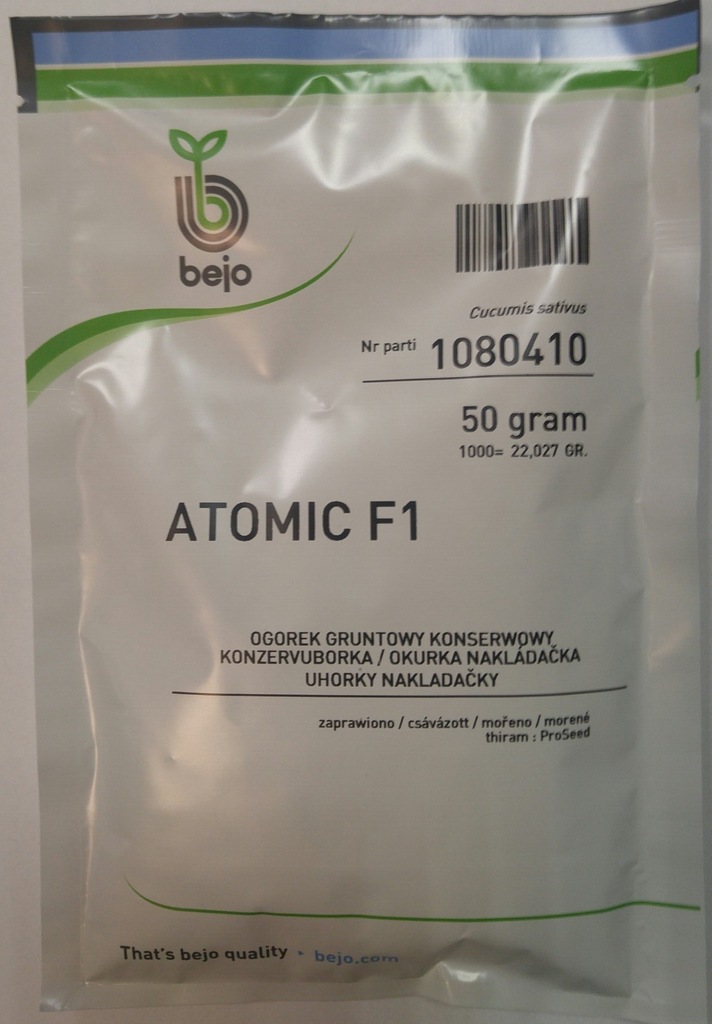 Nasiona Ogórek gruntowy ATOMIC 50g Bejo