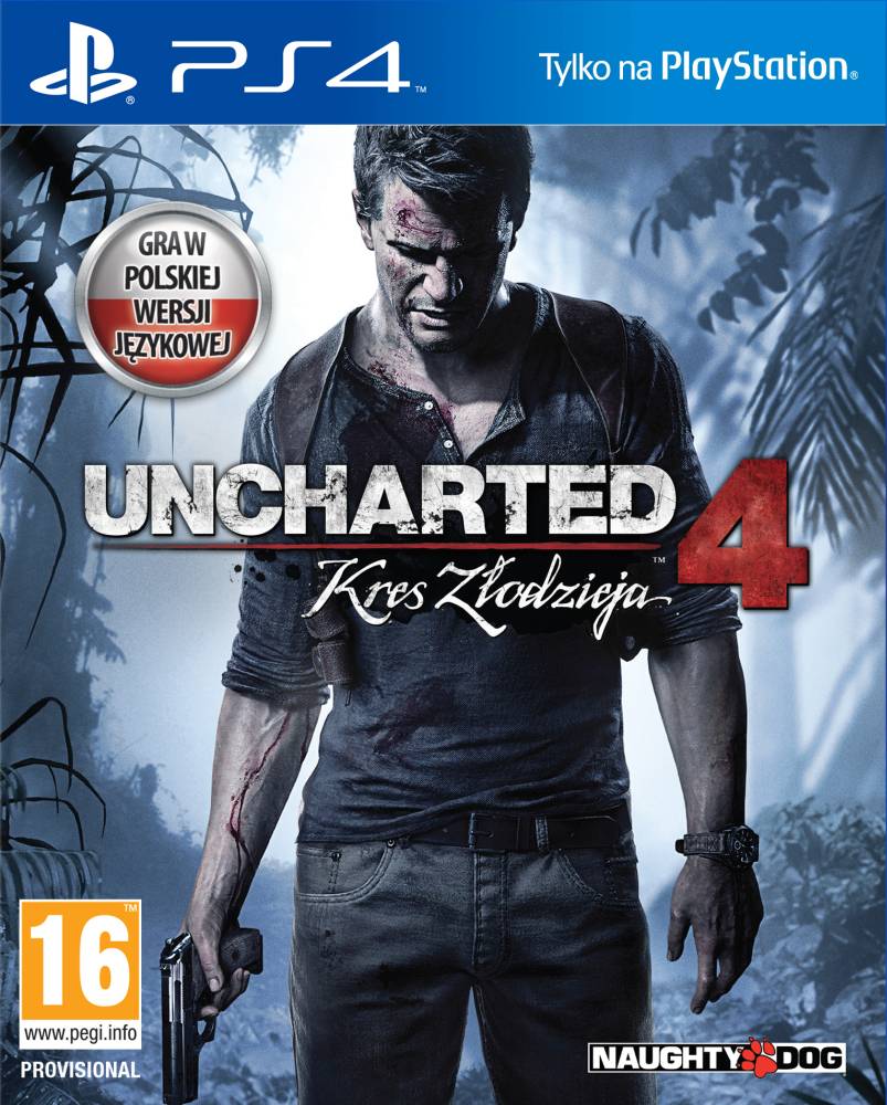 UNCHARTED 4 KRES ZŁODZIEJA PL PS4 + DLC NOWA FOLIA