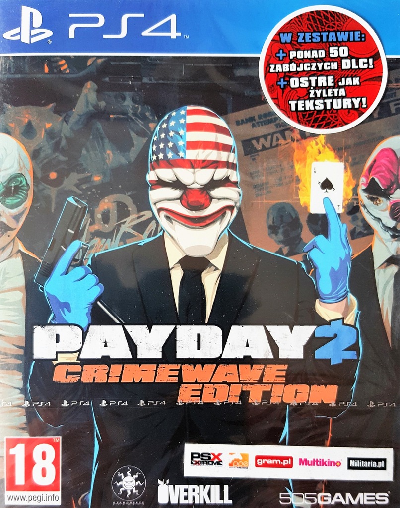PAYDAY 2 CRIMEWAVE EDITION PS4 NOWA MULTIGAMES KRK
