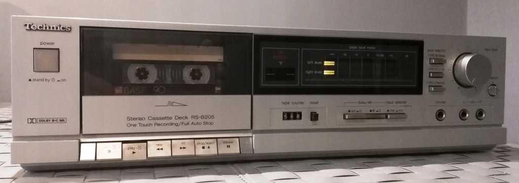 Technics RS-B205, magnetofon kasetowy, stan bdb.