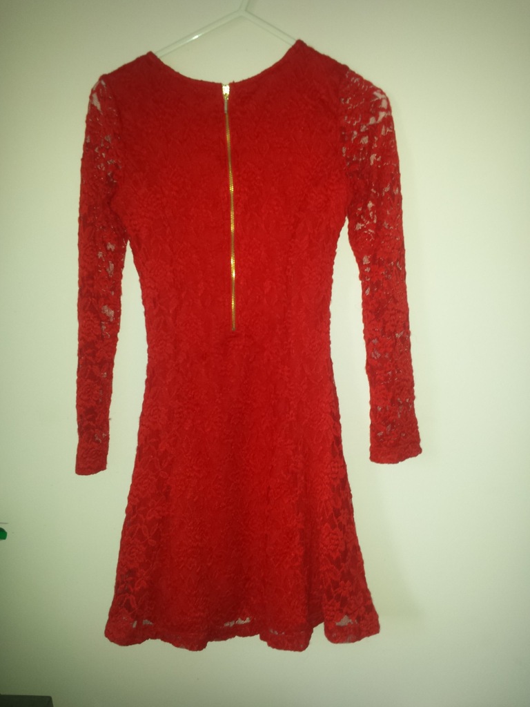 sukienka koronkowa czerwona r 146-152 CUBUS - 7395143344 - oficjalne  archiwum Allegro