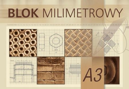 Blok do rysunku TECHNICZNEGO MILIMETROWY A3 20ark