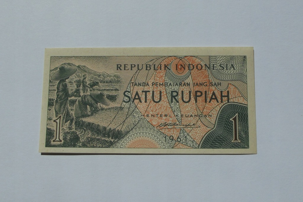 INDONEZJA 1 RUPIA 1961 UNC