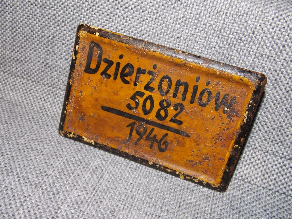 Tablica rejestracyjna rowerowa Dzierżoniów 1946