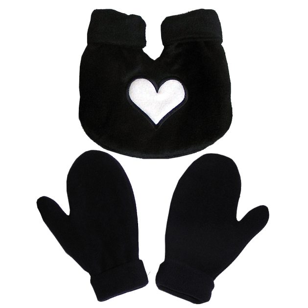 Rękawiczki dla zakochanych - święta -czarne/b