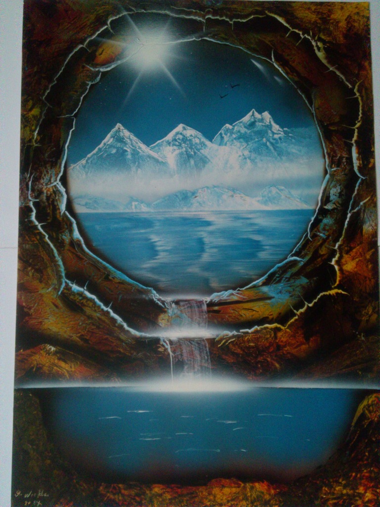 Obraz malowany sprayem,art spray