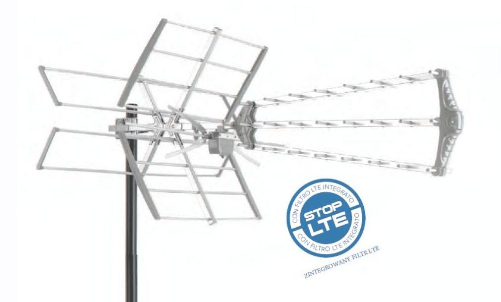 Antena Fuba DAT 903 Combo LTE, VHF UHF DVB-T Mux8