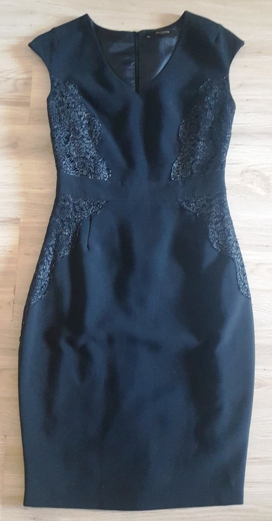 Reserved czarna wieczorowa sukienka 34/XS