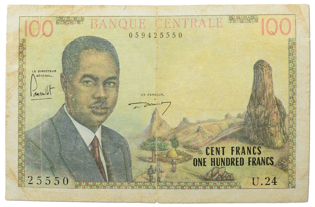 29.Camerun, 100 Franków 1962 rzadki, P.10.a, St.3+