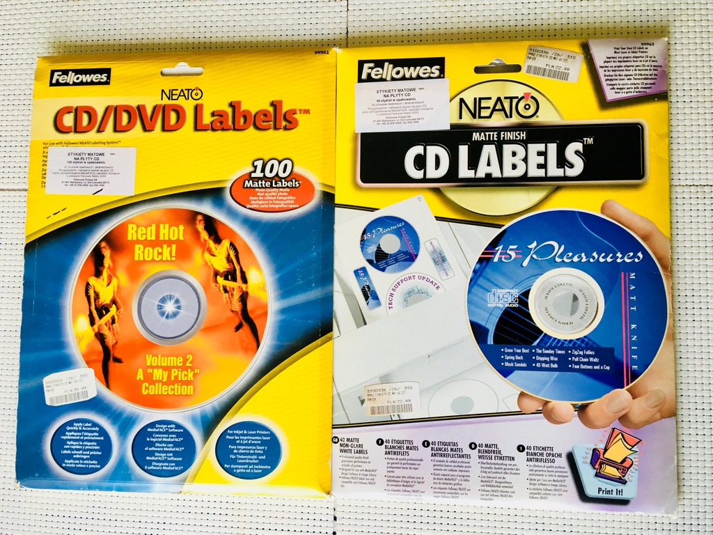 NEATO - Etykiety do płyt CD, 180 szt