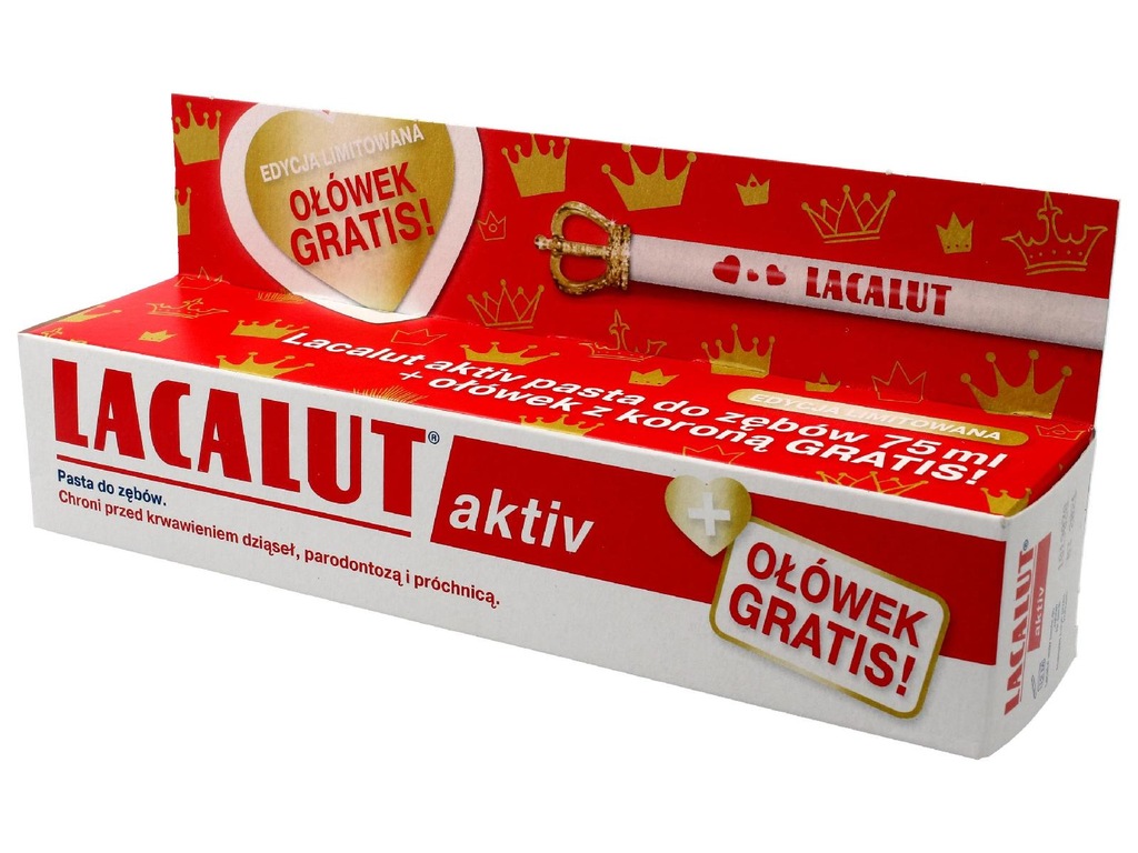 Lacalut Pasta do zębów Activ paradontoza koroną