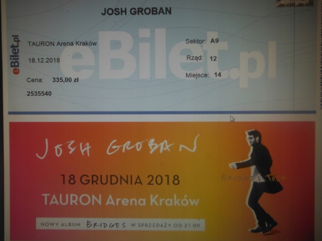 Bilety na koncert Josh Groban 18 gru 2018 Kraków