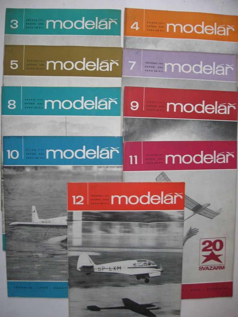 Modelarz MODELAR czeski 11 numerów 1971