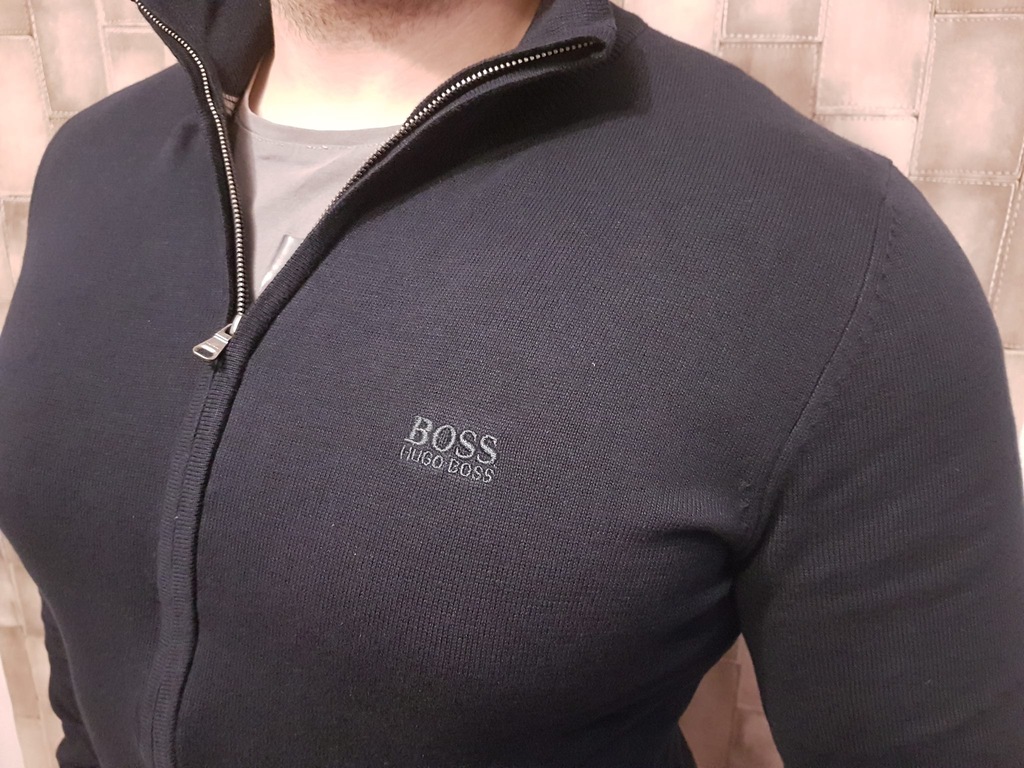 Hugo Boss oryginalny sweter rozpinany półgolf - 6808607451 - oficjalne ...