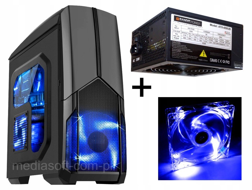 Obudowa GAMER ATX Bandit BP06SA + ZASILACZ 650Watt