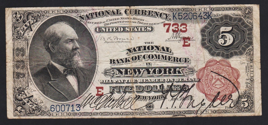 USA 5 dolarów 1885