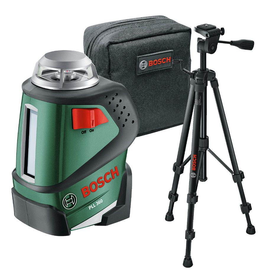Bosch PLL 360-1G Linienlaser Mit TT 120 Stativ - 360° Selbstnivellierend