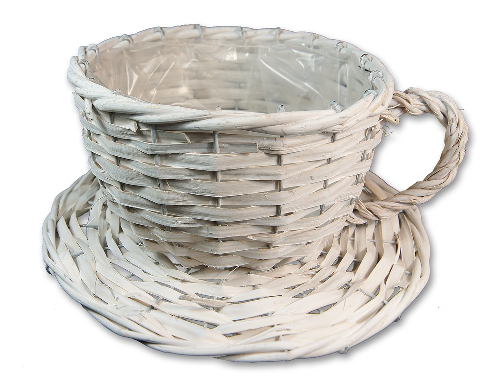 DUŻA FILIŻANKA WIKLINOWA z WIKLINY BIAŁA - 27 cm