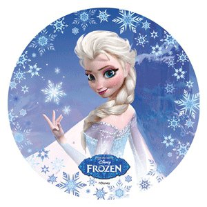 Opłatek na tort okrągły Kraina Lodu B (Frozen)