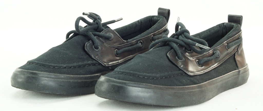 Buty żeglarskie czarne wiązane 42  X6 31