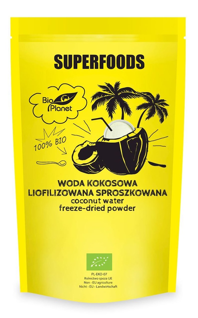 WODA KOKOSOWA LIOFILIZOWANA W PROSZKU BIO 150g BIO