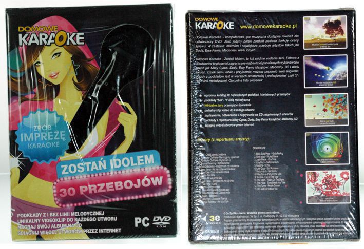 GRA DOMOWE KARAOKE ZOSTAŃ IDOLEM DVD + MIKROFON