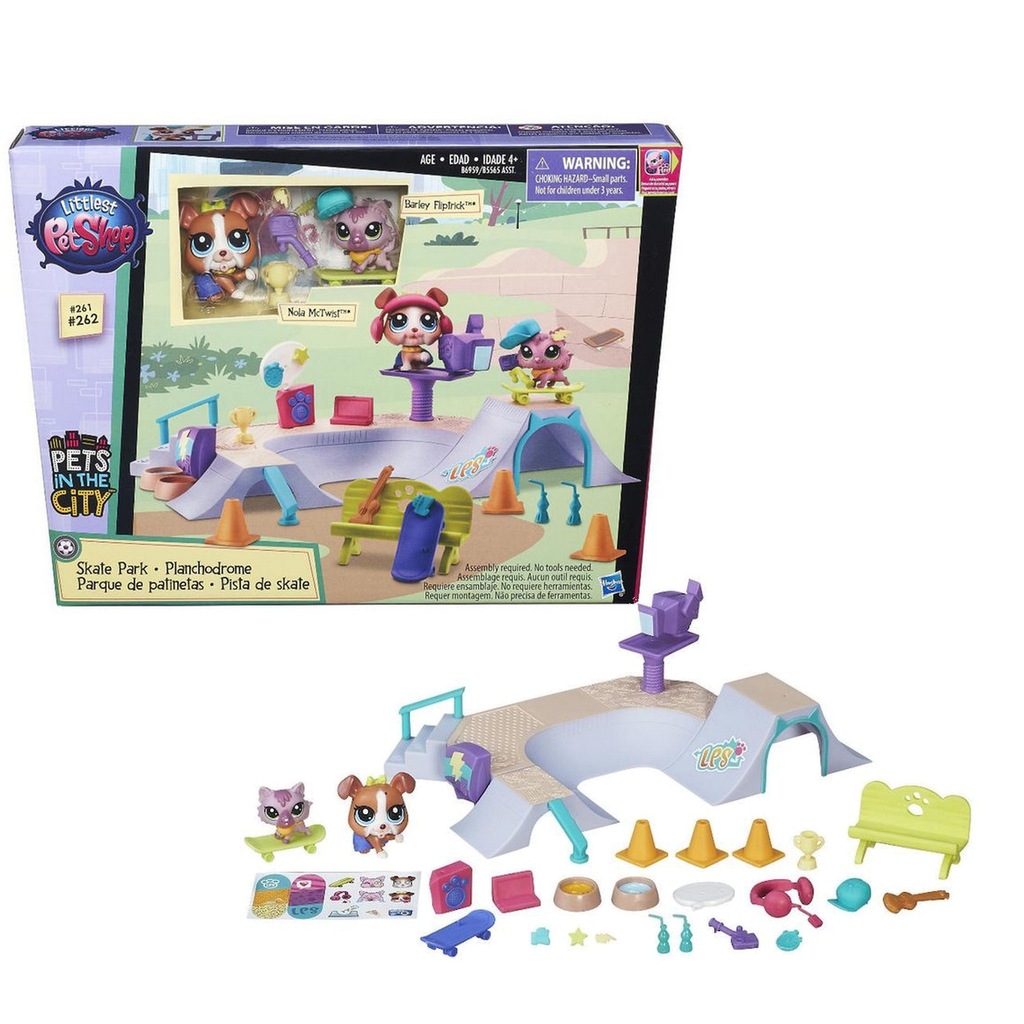 LITTLEST PET SHOP LPS ZESTAW SKATE PARK